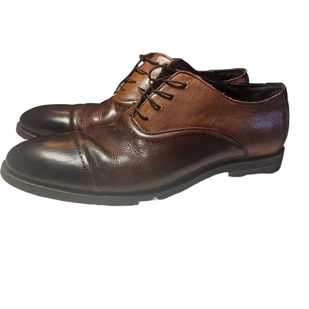 10.5 Charles Jourdan brown and dark‎ brown dress shoes